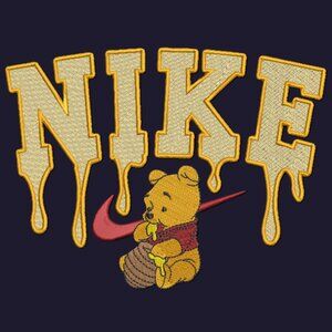 Nike Winnie The Pooh HOODIE Embroidered Adult Unisex Sweatshirt Honey Drip